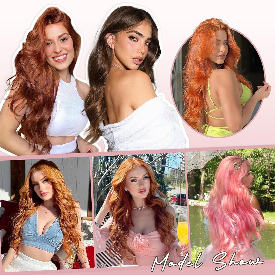 Long Wavy Wig for Women, 26 Inch Synthetic Lace Hairline Black Wigs, Natural-Looking Secure Fit, Soft Heat Resistant Fiber